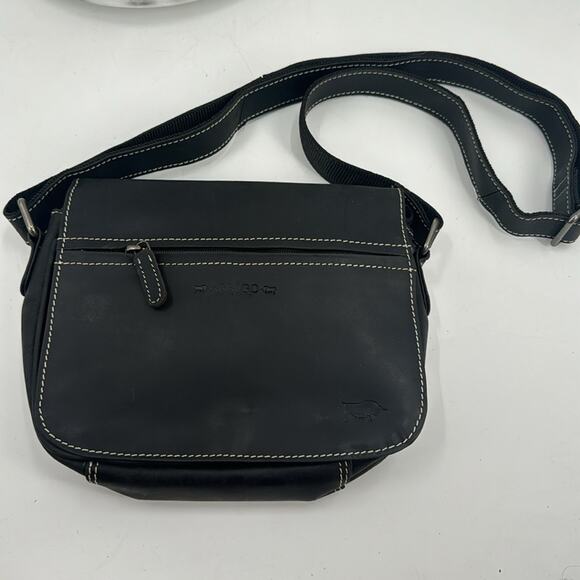 NWT Arrigo black leather Crossbody bag - Picture 4 of 6